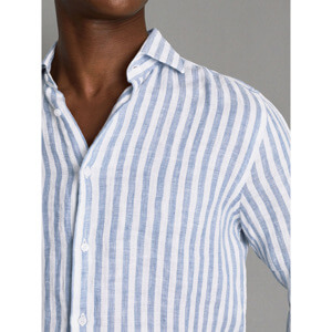 REISS RUBAN Lightweight Linen Button Through Shirt